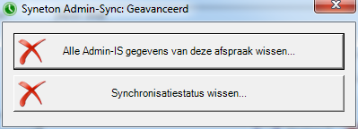 Admin-Sync: Admin-IS/Admin-Consult gegevens van een afspraak wissen