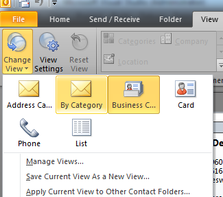 Contacten in Outlook per categorie tonen