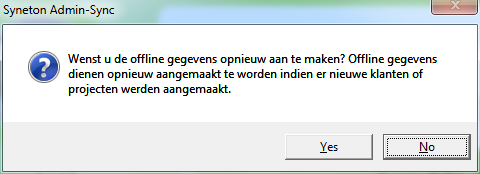 Admin-Sync offline gegevens